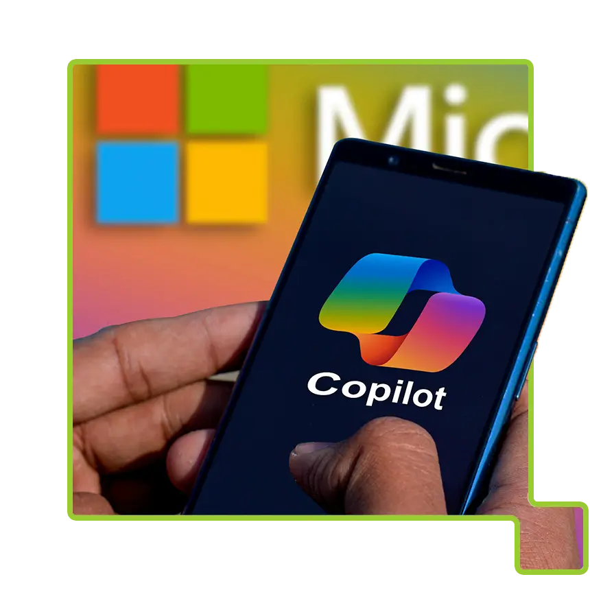 A person opening Microsoft Copilot mobile app