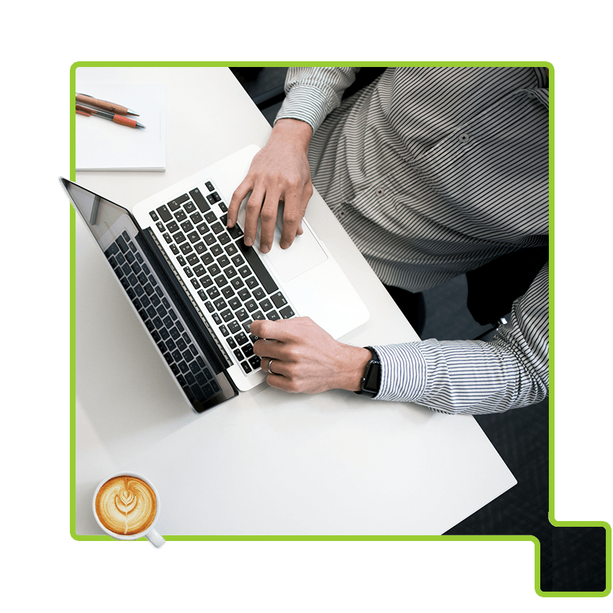 Employee watching the future of AP on a laptop